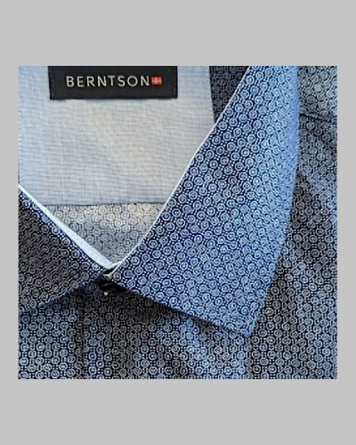 Berntson herre skjorte 9063-317 blå-cirkel, detalje