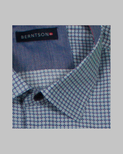 Berntson herre skjorte 9063-451 lysgrå detalje