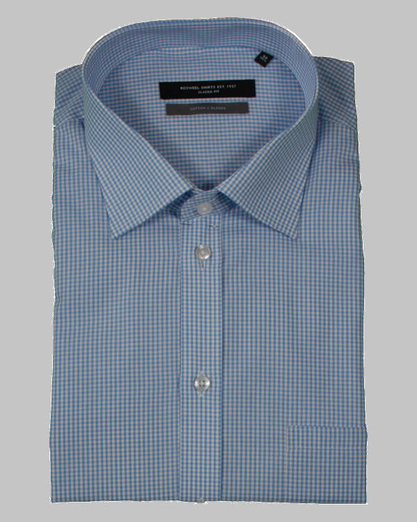 Bosweel herreskjorte blå stribet 2-2308-2-21