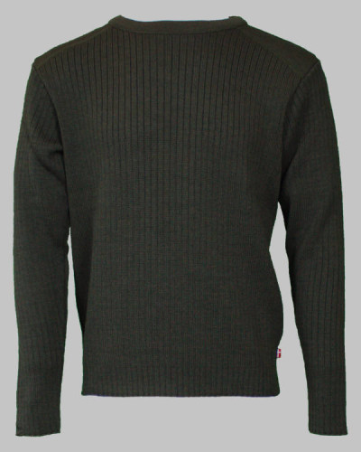 The KNIT FACTORY Pullover O-Hals Oliven