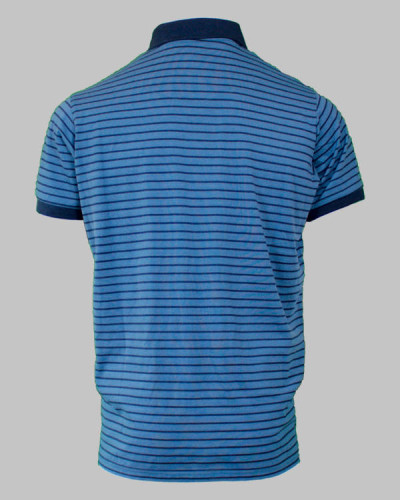 Berntson Polo shirt - lysblå stribe 5549-166-F4