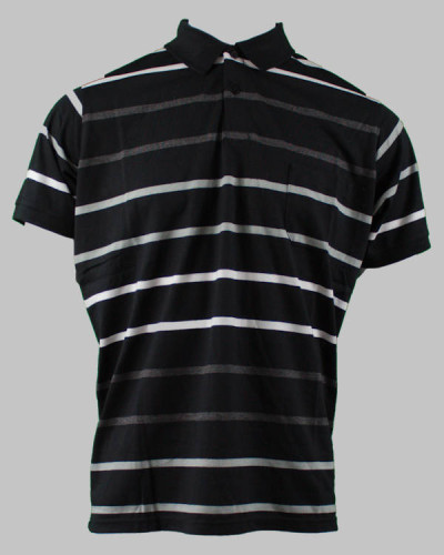 Berntson Polo shirt - Sort stribet 5548-703