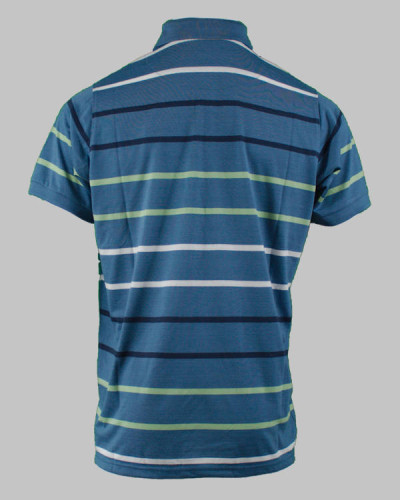 Berntson Polo shirt - Blå stribet 5548-165